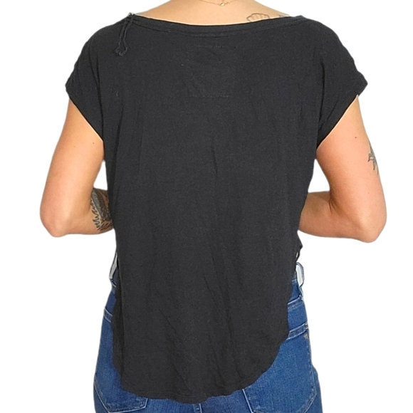 Pink by VS LOVE PINK Loose Fit Shirt Size X Small Black - Picture 3 of 4